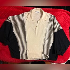 BUCKETLIST Striped Black and Cream Top